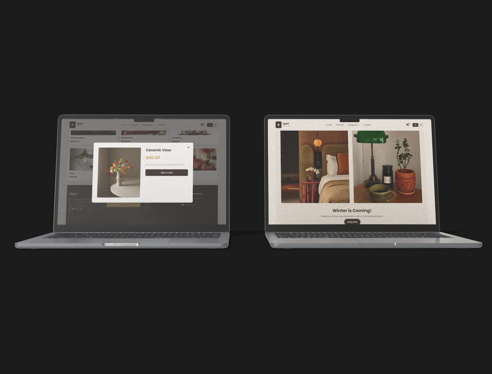 بنــاء وتـصميم موقـع أثـاث